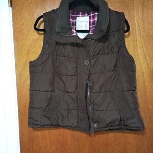 Aeropostale Chocolate Brown Kids Puffer Vest